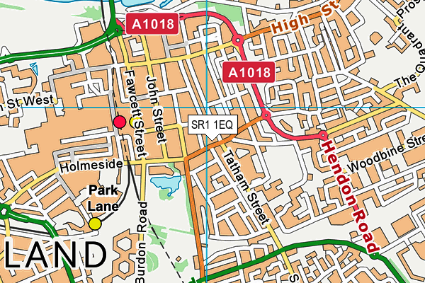 SR1 1EQ map - OS VectorMap District (Ordnance Survey)