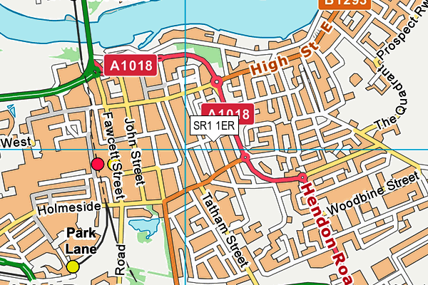 SR1 1ER map - OS VectorMap District (Ordnance Survey)