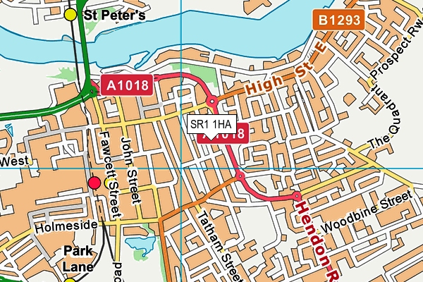 SR1 1HA map - OS VectorMap District (Ordnance Survey)