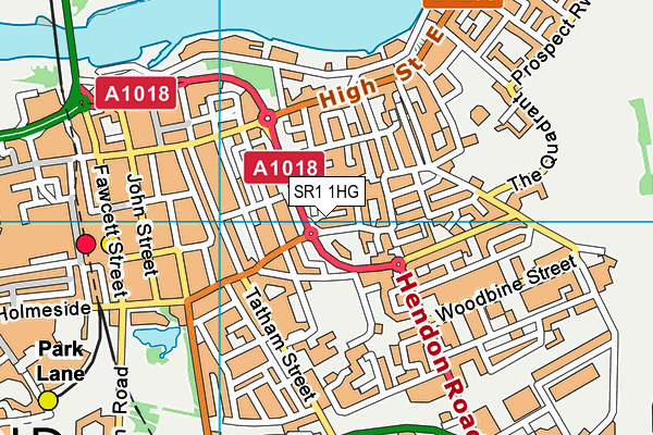 Sans Street Community Centre map (SR1 1HG) - OS VectorMap District (Ordnance Survey)