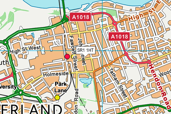 SR1 1HT map - OS VectorMap District (Ordnance Survey)