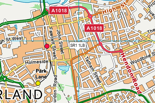 SR1 1LB map - OS VectorMap District (Ordnance Survey)