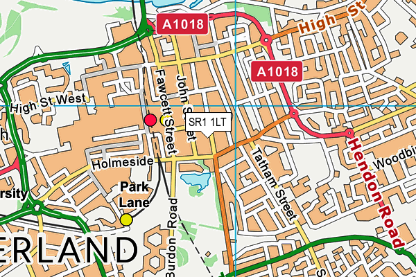 SR1 1LT map - OS VectorMap District (Ordnance Survey)