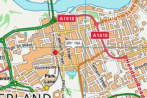 SR1 1NA map - OS VectorMap District (Ordnance Survey)