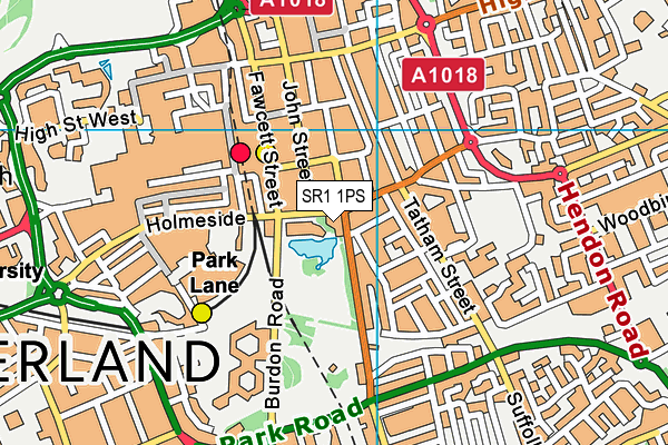 SR1 1PS map - OS VectorMap District (Ordnance Survey)