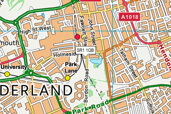 SR1 1QB map - OS VectorMap District (Ordnance Survey)