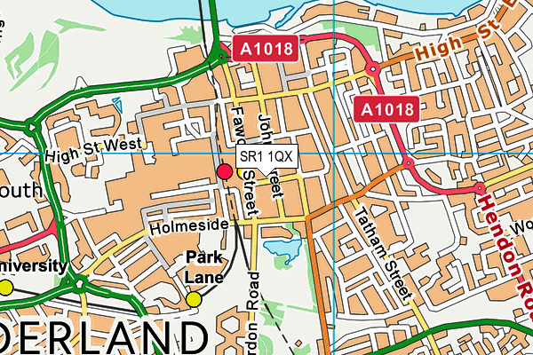 SR1 1QX map - OS VectorMap District (Ordnance Survey)