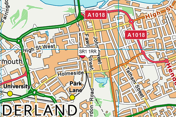 SR1 1RR map - OS VectorMap District (Ordnance Survey)