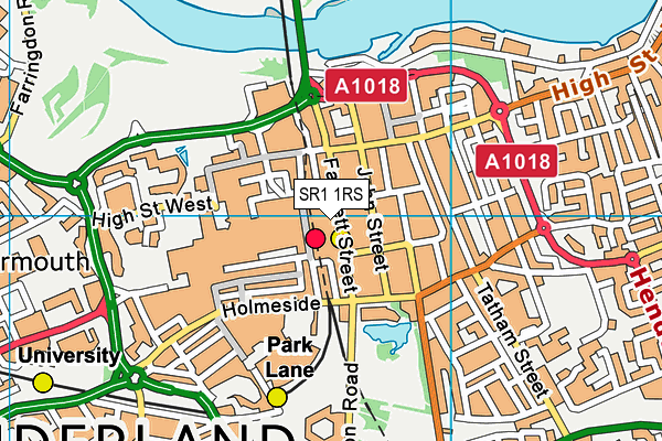 SR1 1RS map - OS VectorMap District (Ordnance Survey)