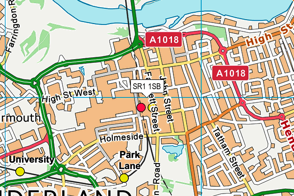 SR1 1SB map - OS VectorMap District (Ordnance Survey)