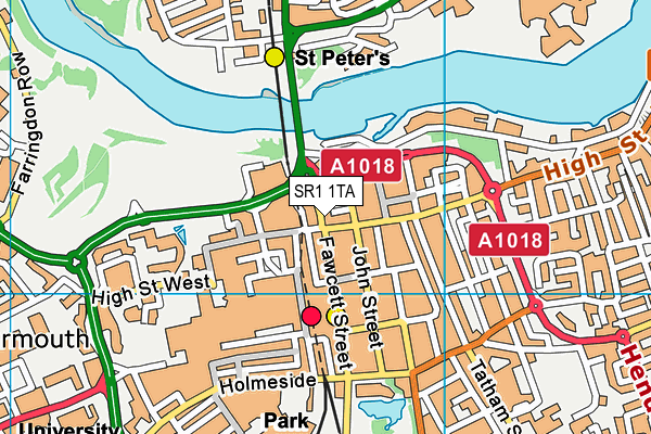 SR1 1TA map - OS VectorMap District (Ordnance Survey)