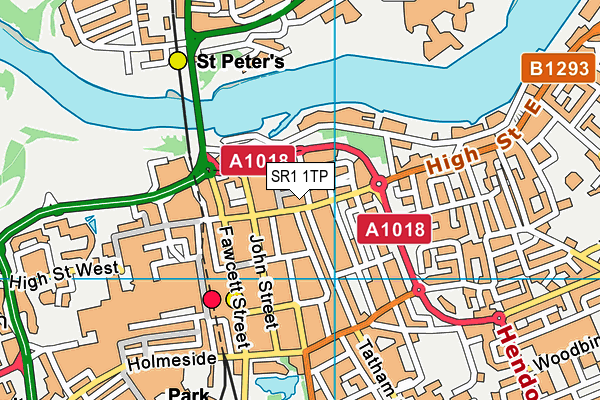 SR1 1TP map - OS VectorMap District (Ordnance Survey)