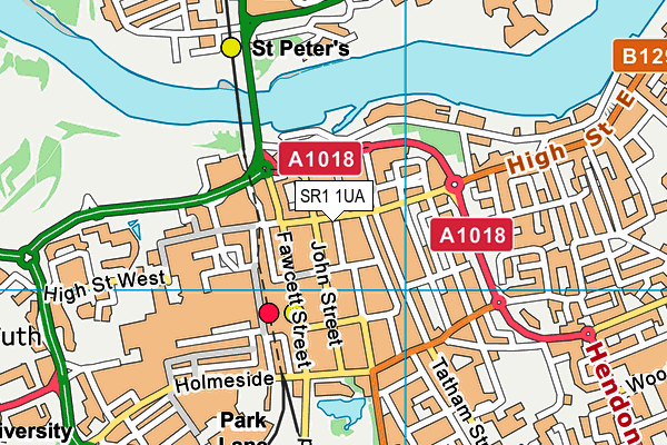 SR1 1UA map - OS VectorMap District (Ordnance Survey)