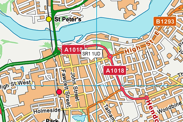 SR1 1UD map - OS VectorMap District (Ordnance Survey)