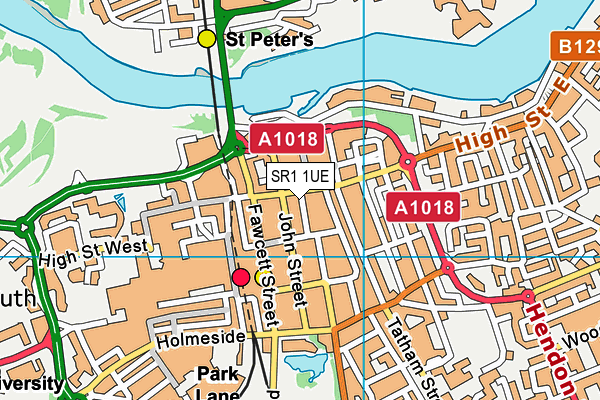 SR1 1UE map - OS VectorMap District (Ordnance Survey)