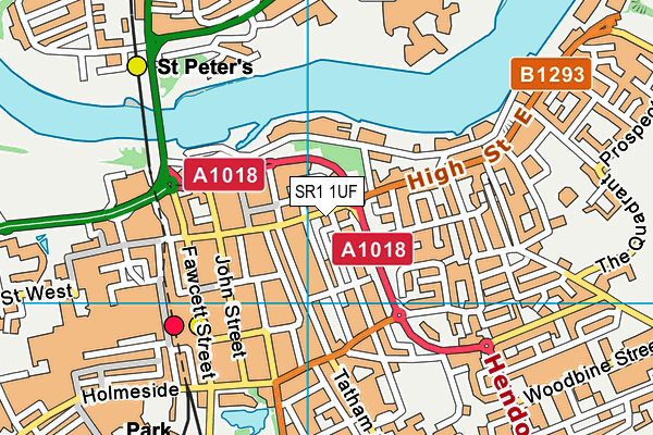 SR1 1UF map - OS VectorMap District (Ordnance Survey)