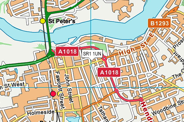 SR1 1UN map - OS VectorMap District (Ordnance Survey)