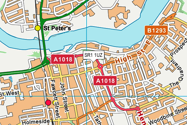 SR1 1UZ map - OS VectorMap District (Ordnance Survey)