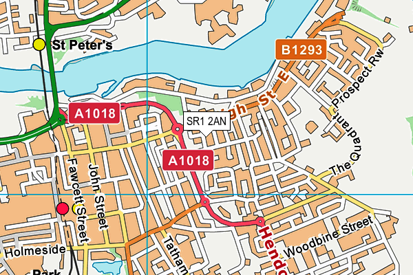 SR1 2AN map - OS VectorMap District (Ordnance Survey)