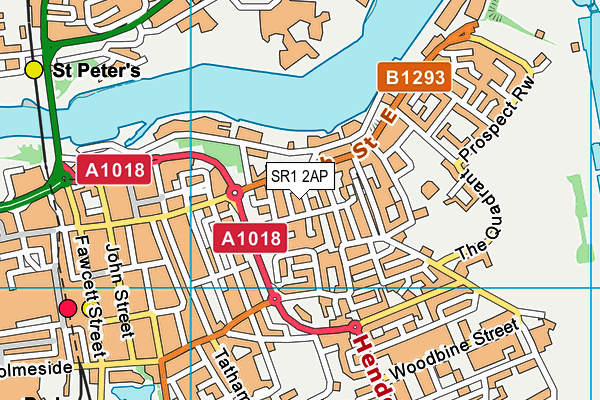 SR1 2AP map - OS VectorMap District (Ordnance Survey)