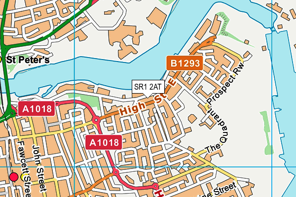 SR1 2AT map - OS VectorMap District (Ordnance Survey)