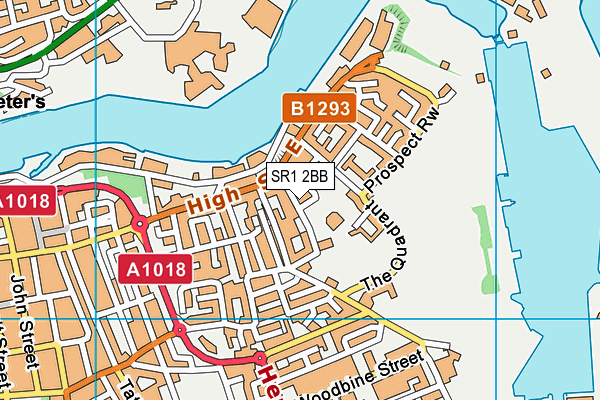 Hendon Wellbeing Hub map (SR1 2BB) - OS VectorMap District (Ordnance Survey)
