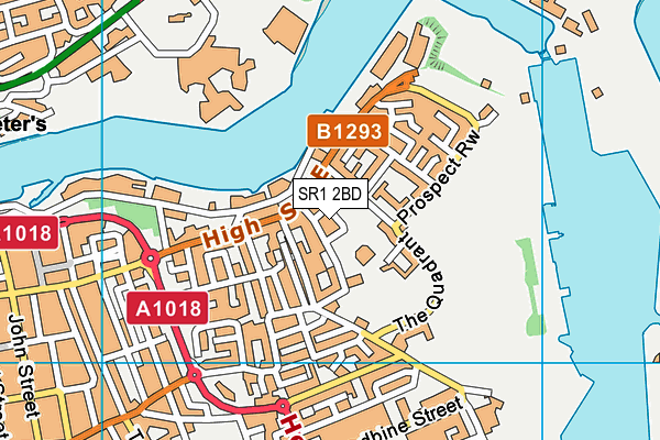 SR1 2BD map - OS VectorMap District (Ordnance Survey)