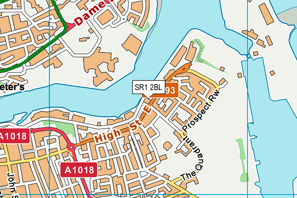 SR1 2BL map - OS VectorMap District (Ordnance Survey)