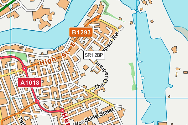 SR1 2BP map - OS VectorMap District (Ordnance Survey)