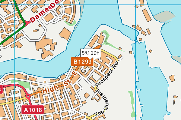 SR1 2DH map - OS VectorMap District (Ordnance Survey)