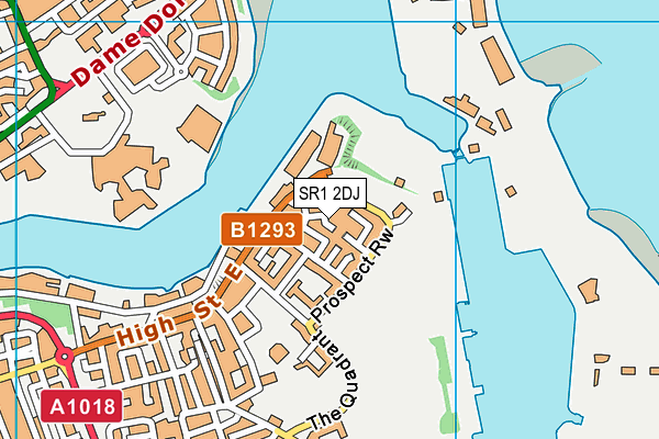 SR1 2DJ map - OS VectorMap District (Ordnance Survey)