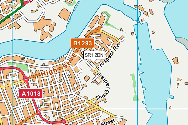 SR1 2DN map - OS VectorMap District (Ordnance Survey)