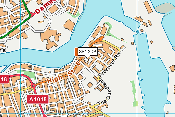 SR1 2DP map - OS VectorMap District (Ordnance Survey)