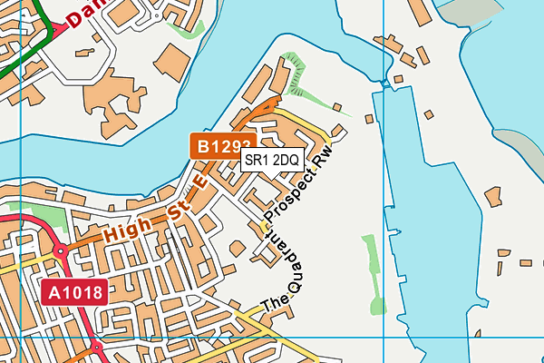 SR1 2DQ map - OS VectorMap District (Ordnance Survey)