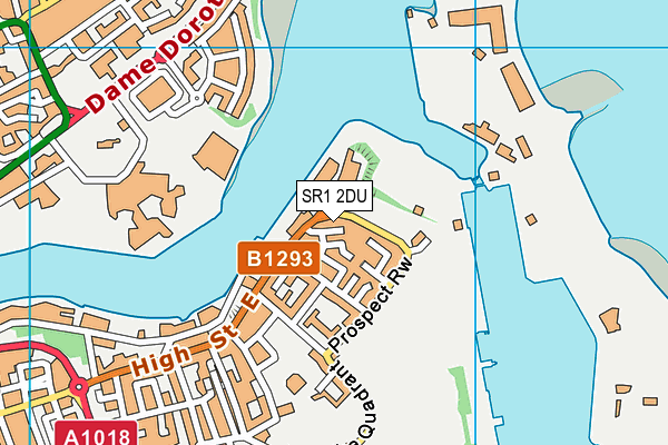 SR1 2DU map - OS VectorMap District (Ordnance Survey)