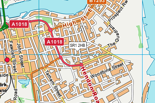 SR1 2HB map - OS VectorMap District (Ordnance Survey)