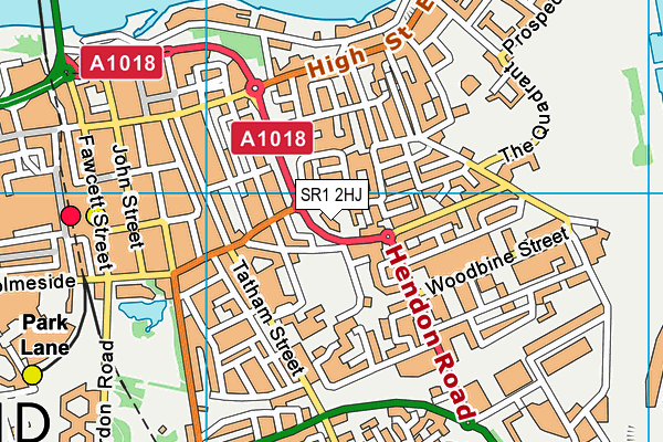 SR1 2HJ map - OS VectorMap District (Ordnance Survey)