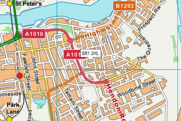 SR1 2HL map - OS VectorMap District (Ordnance Survey)