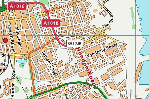 SR1 2JB map - OS VectorMap District (Ordnance Survey)