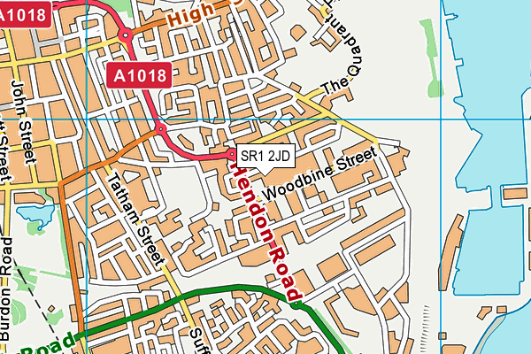 SR1 2JD map - OS VectorMap District (Ordnance Survey)