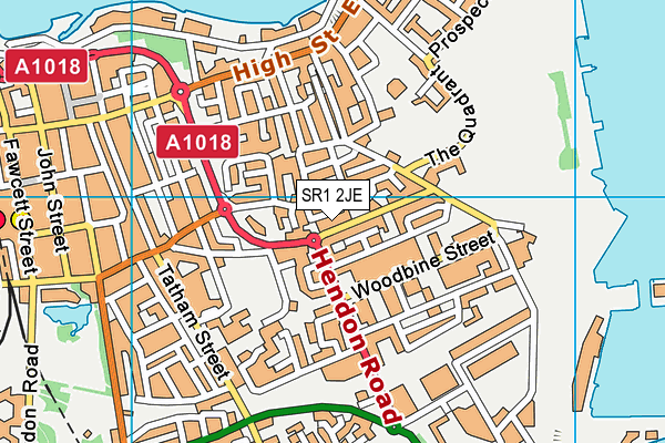 SR1 2JE map - OS VectorMap District (Ordnance Survey)