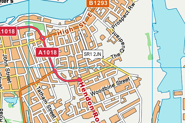 SR1 2JN map - OS VectorMap District (Ordnance Survey)