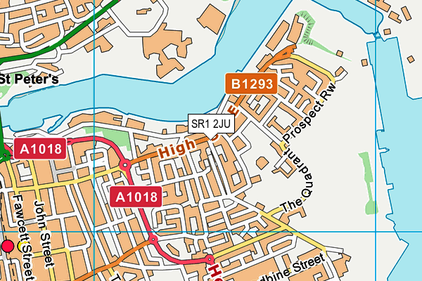 SR1 2JU map - OS VectorMap District (Ordnance Survey)