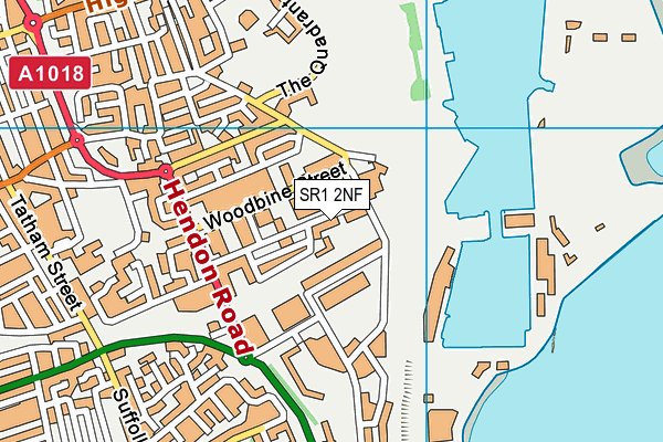 SR1 2NF map - OS VectorMap District (Ordnance Survey)