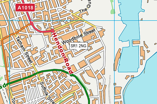 SR1 2NG map - OS VectorMap District (Ordnance Survey)