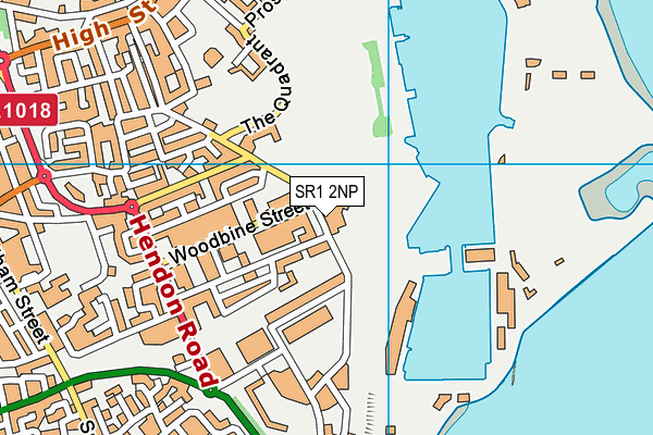 SR1 2NP map - OS VectorMap District (Ordnance Survey)