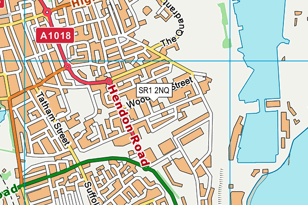 SR1 2NQ map - OS VectorMap District (Ordnance Survey)