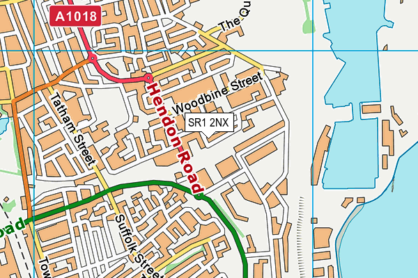 SR1 2NX map - OS VectorMap District (Ordnance Survey)