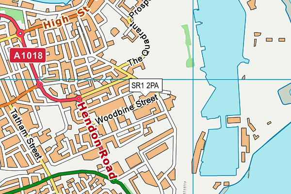 SR1 2PA map - OS VectorMap District (Ordnance Survey)