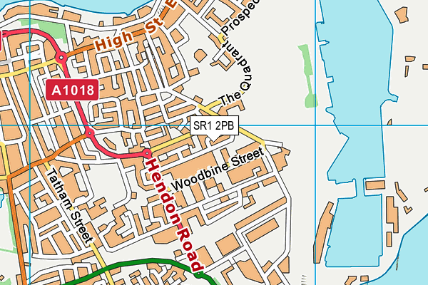 SR1 2PB map - OS VectorMap District (Ordnance Survey)